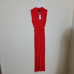 Grace Elements Vibrant Red Pop-over Sleeveless Maxi Dress Size S
